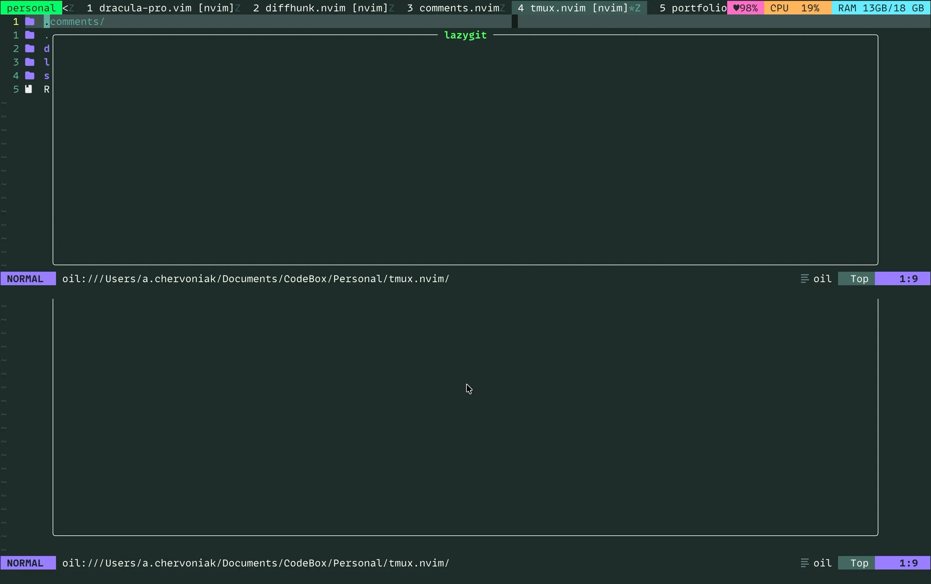 Tmux briefly unzooming a pane while checking for a neighboring pane